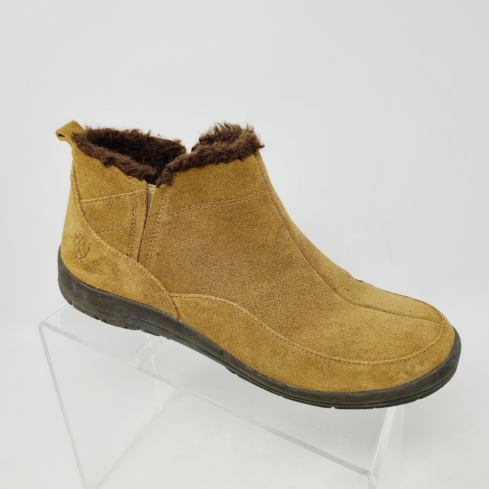 Ariat Womens Light Brown Suede Ankle Booties Warm